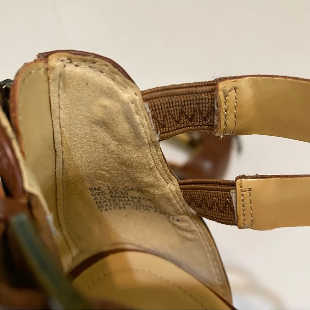 Liz Claiborne Chestnut Strappy Heels